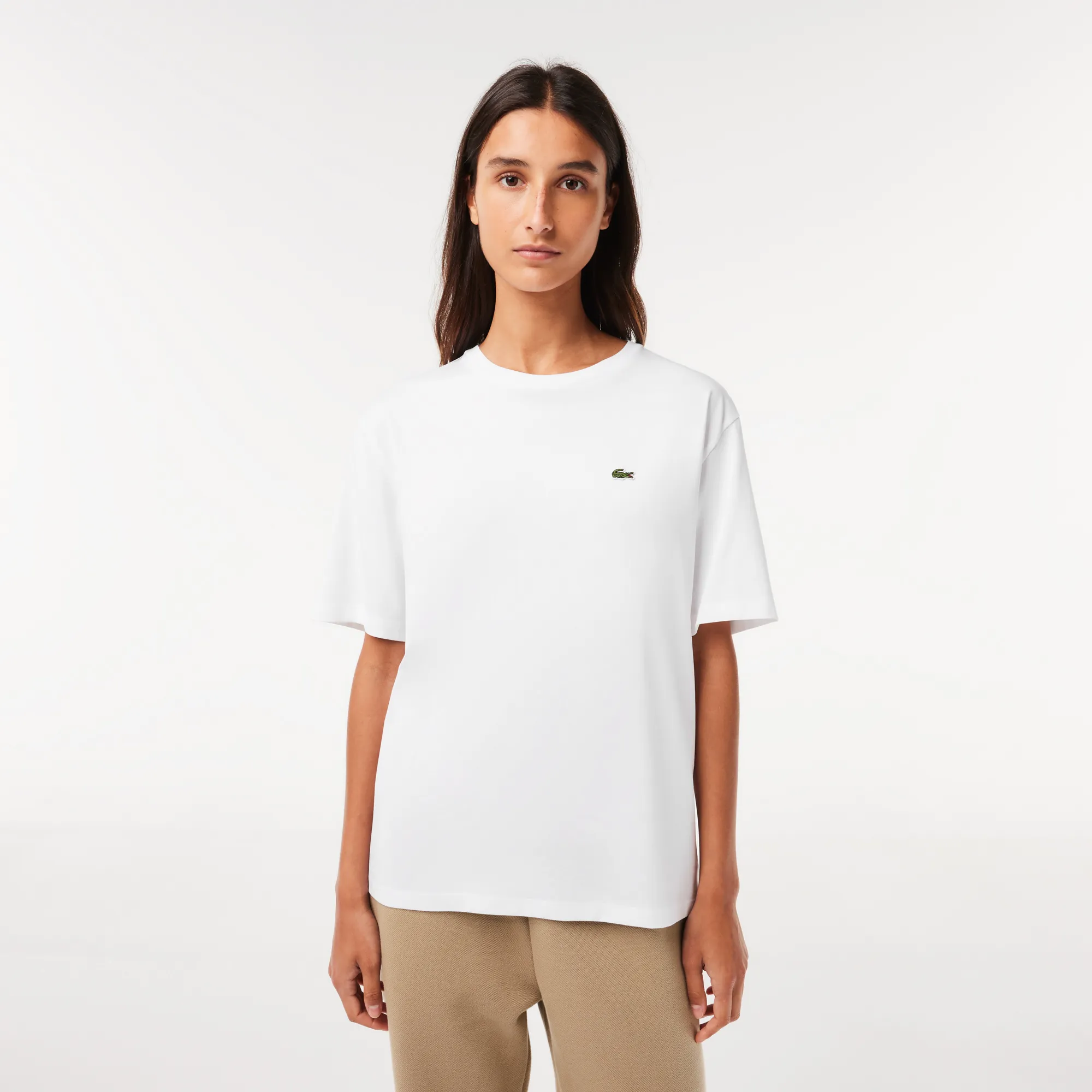 Áo Thun Lacoste Nữ Cổ Tròn Chất Liệu Cotton Cao Cấp