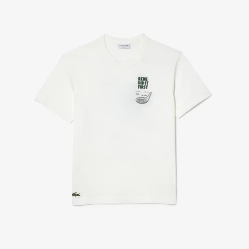 Áo Thun Lacoste Nữ Chất Liệu Cotton Jersey Họa Tiết In