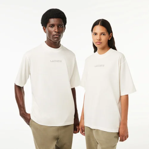 Áo Thun Lacoste Unisex Dáng Rộng Chất Liệu Cotton Jersey