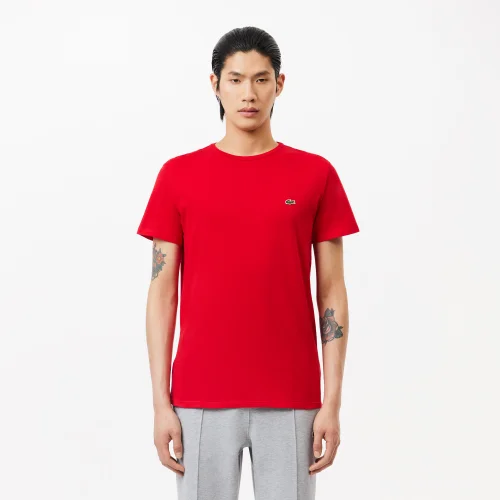 Áo Thun Lacoste Nam Dáng Suông Chất Liệu Pima Cotton - Đỏ • 240