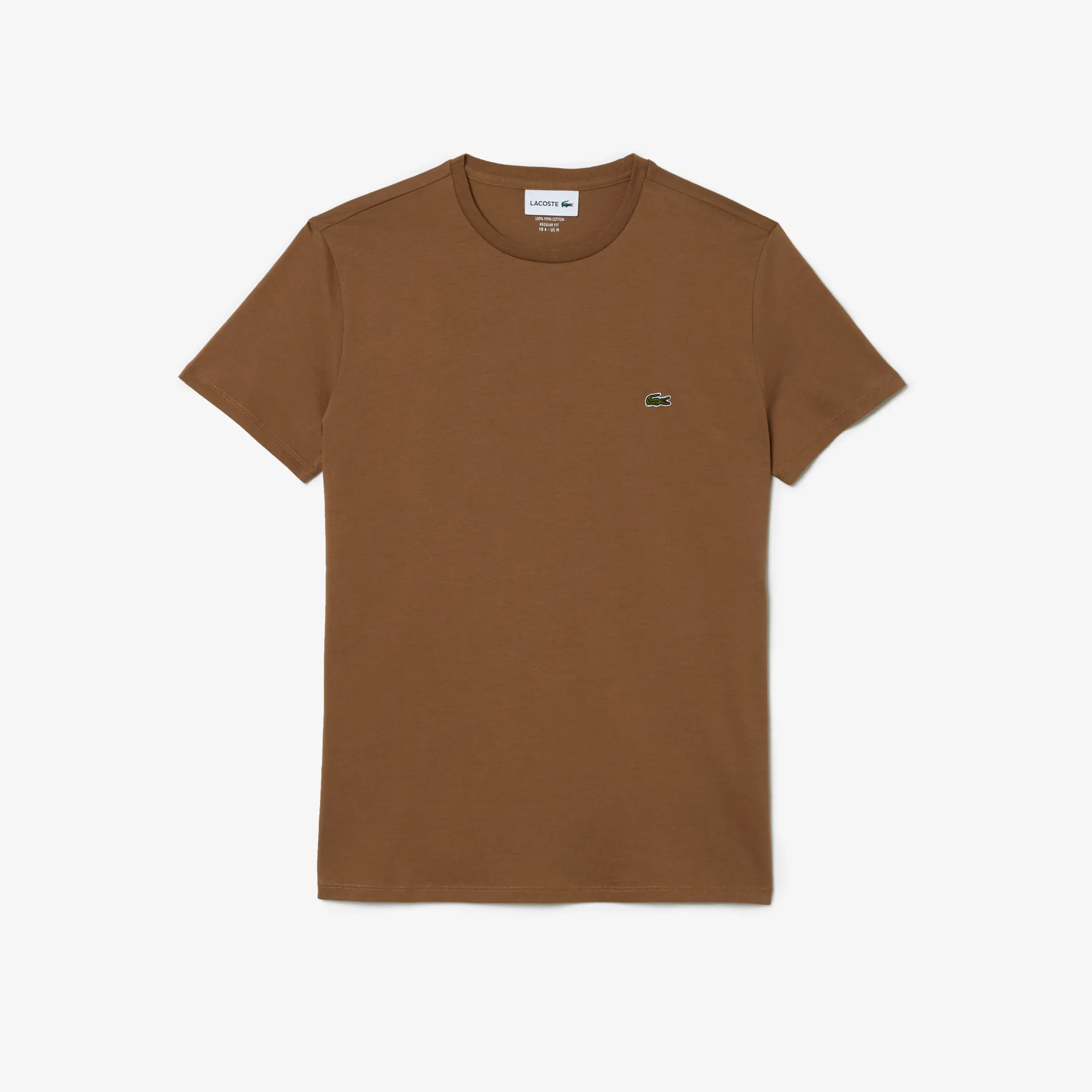 Regular Fit Pima Cotton Jersey T-shirt - Brown • SIX