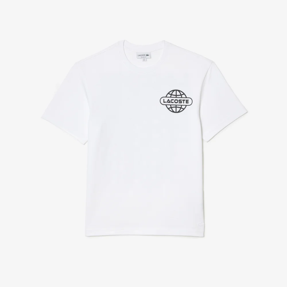 Thick Jersey Back and Front Print T-shirt - White • 001