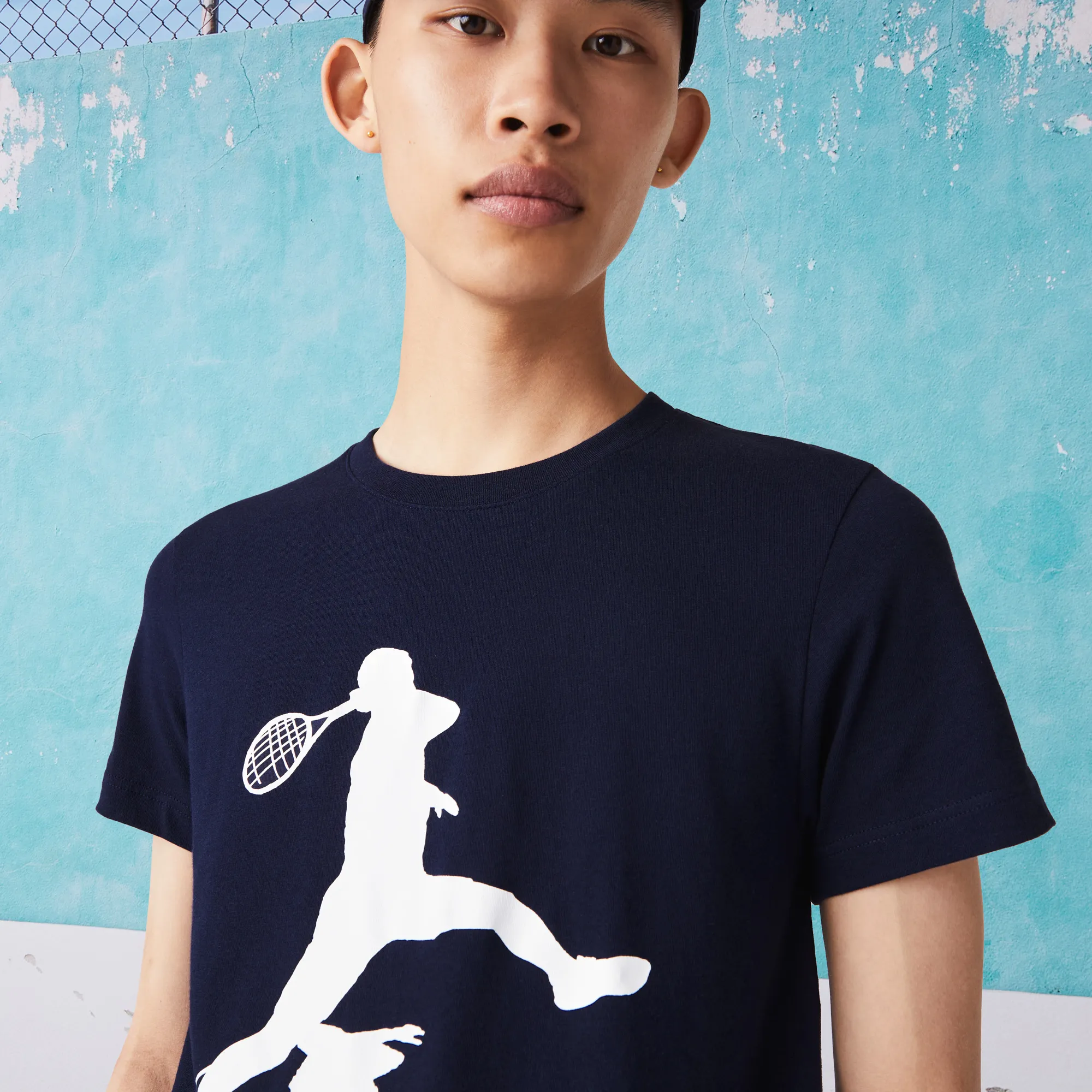 Áo Thun Thể Thao Lacoste Nam x Novak Djokovic - Xanh Navy • 166