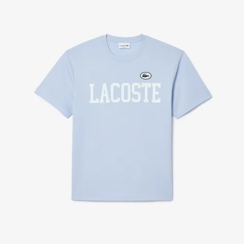 Áo Thun Lacoste Nam Có Huy Hiệu Và Họa Tiết In Phối Màu Chất Liệu Cotton