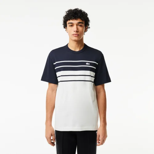 Áo Nỉ Lacoste Nữ Có Khóa Kéo Chất Liệu Cotton Piqué Họa Tiết Colour Block