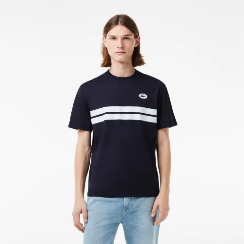 Áo Thun Lacoste Unisex Màu Nhuộm Tự Nhiên Chất Liệu Jersey