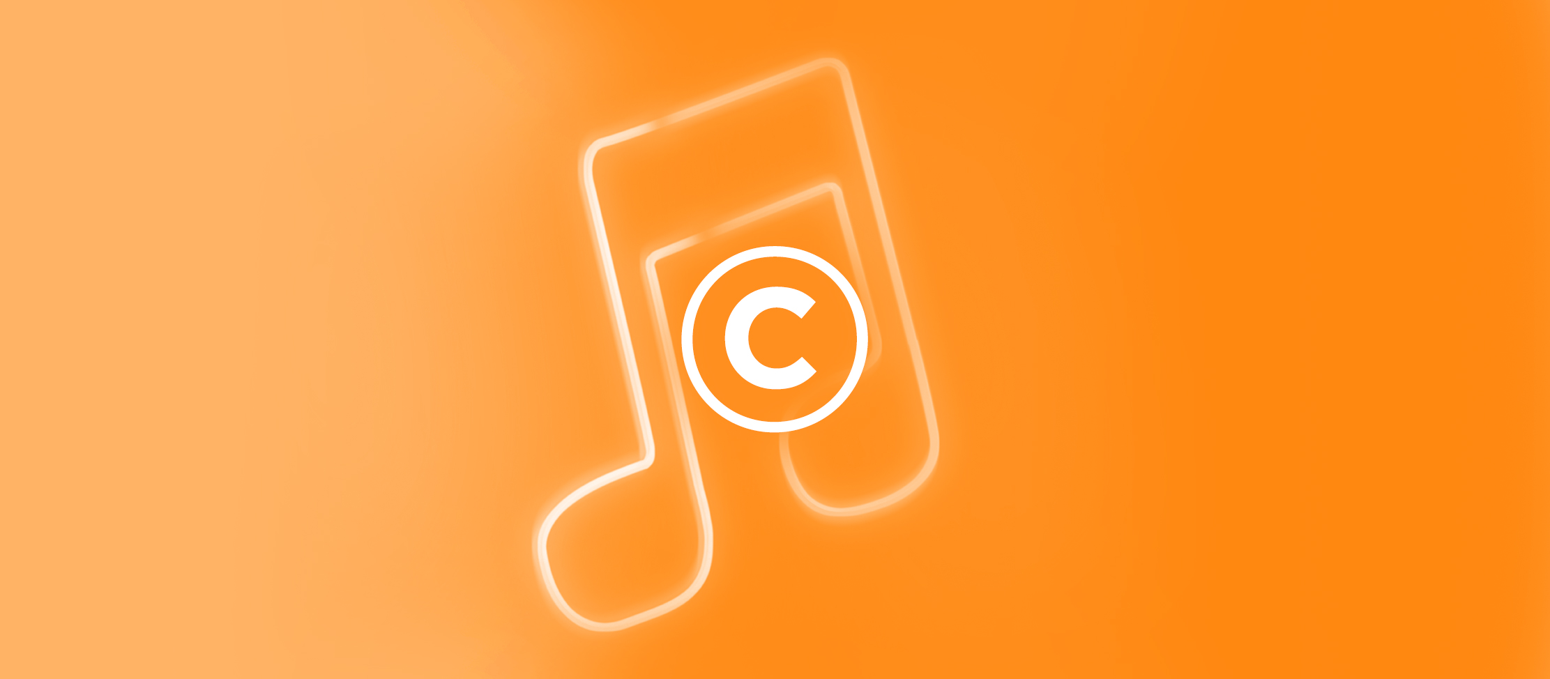Music icon with copyright symbol overtop.