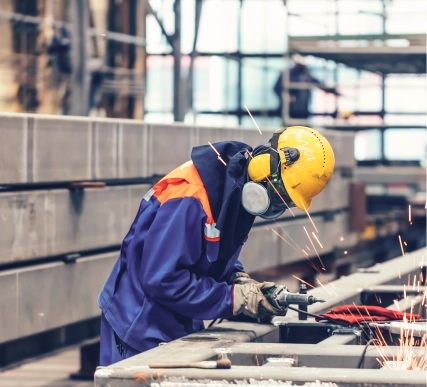 Industrial athlete working