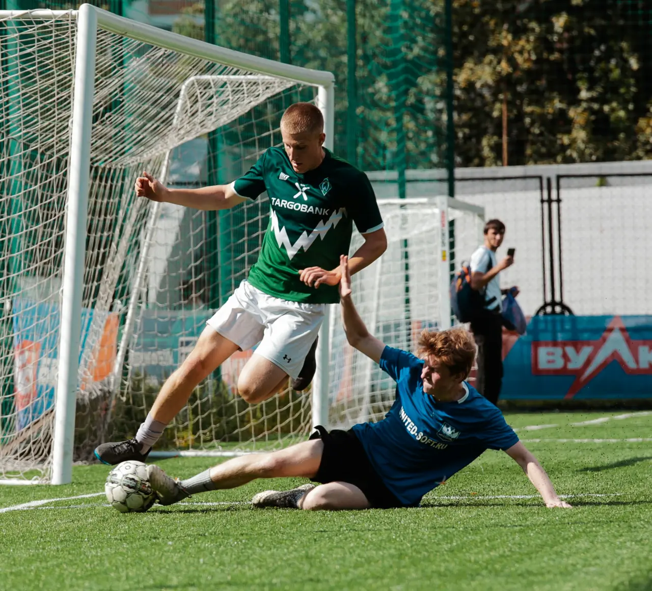 Athletes playing Soccer