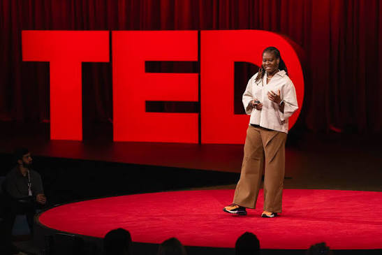 Peace Itimi on the TED stage