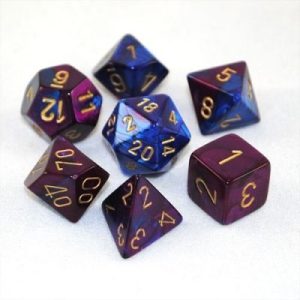 Gemini Blue-Purple W/Gold 7-Die Set