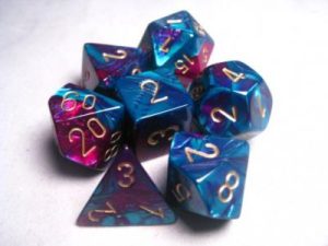 Gemini Red Teal/Gold 7-Die Set