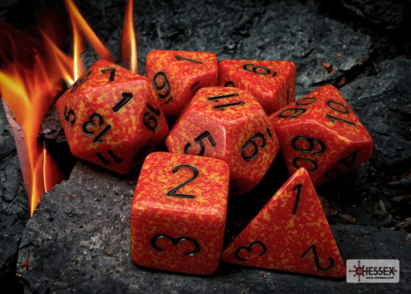 Chessex Speckled Fire Polyhedral 7-Dice Set