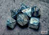 Chessex Lustrous Slate/white Polyhedral 7-Dice Set