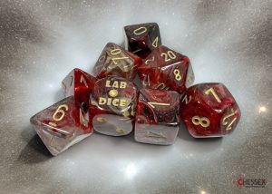 Chessex Borealis Cosmos/Gold Polyhedral 7-Dice Set (With Bonus Die)