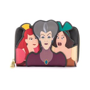 Loungefly Disney Villains Scene Evil Stepmother and Step Sisters Zip Around Wallet (WDWA1854)