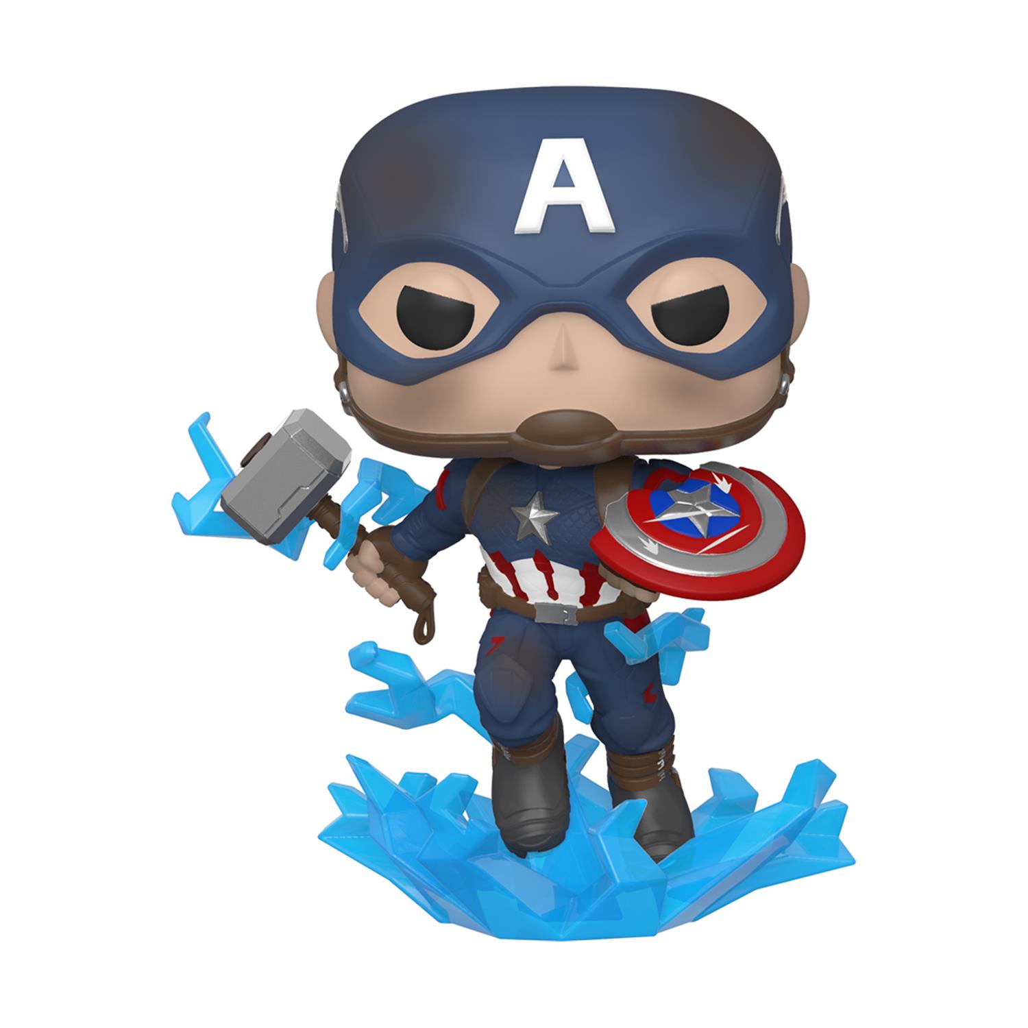 0121080.jpeg Funko Pop! Marvel: Avengers Endgame - Captain America With Broken Shield & Mjolnir #573 Bobble-Head Vinyl Figure