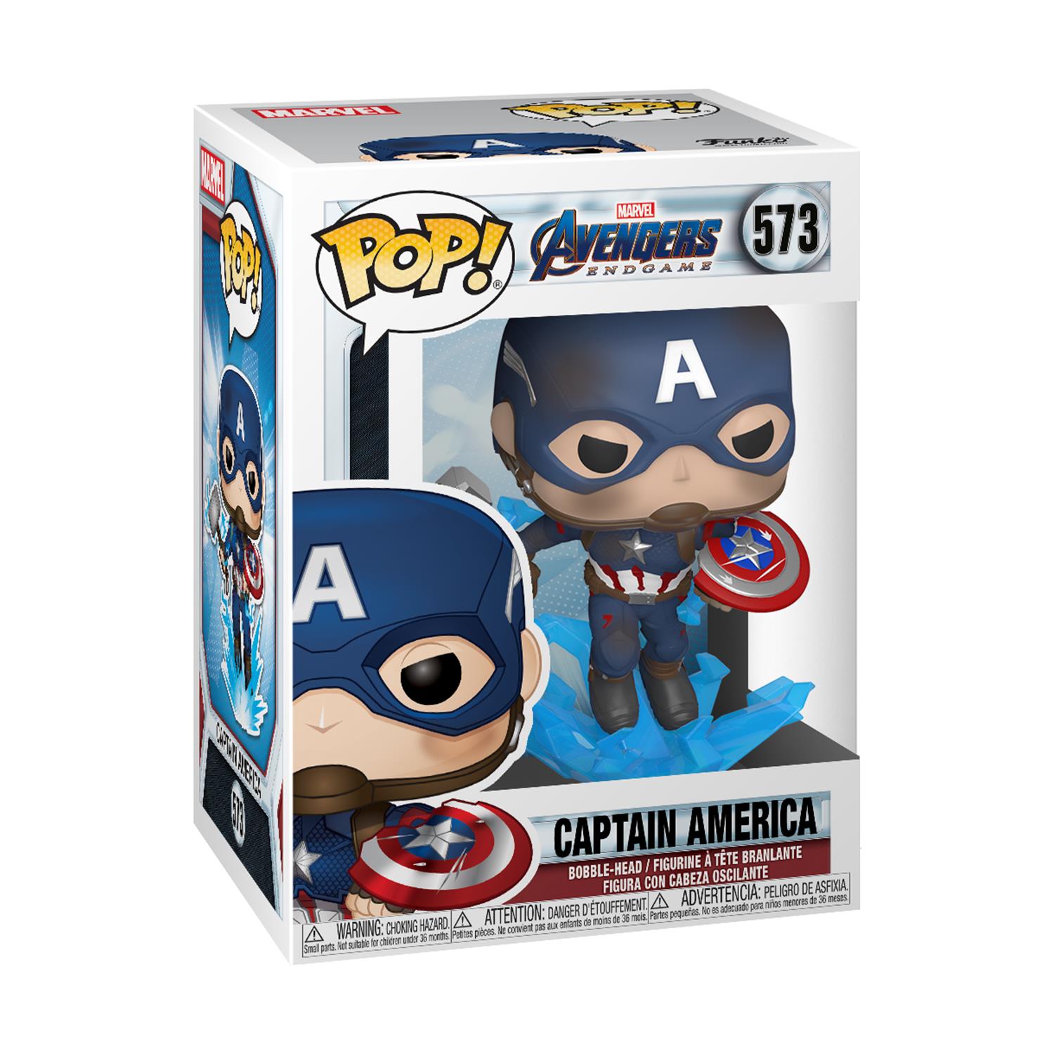 0121081.jpeg Funko Pop! Marvel: Avengers Endgame - Captain America With Broken Shield & Mjolnir #573 Bobble-Head Vinyl Figure