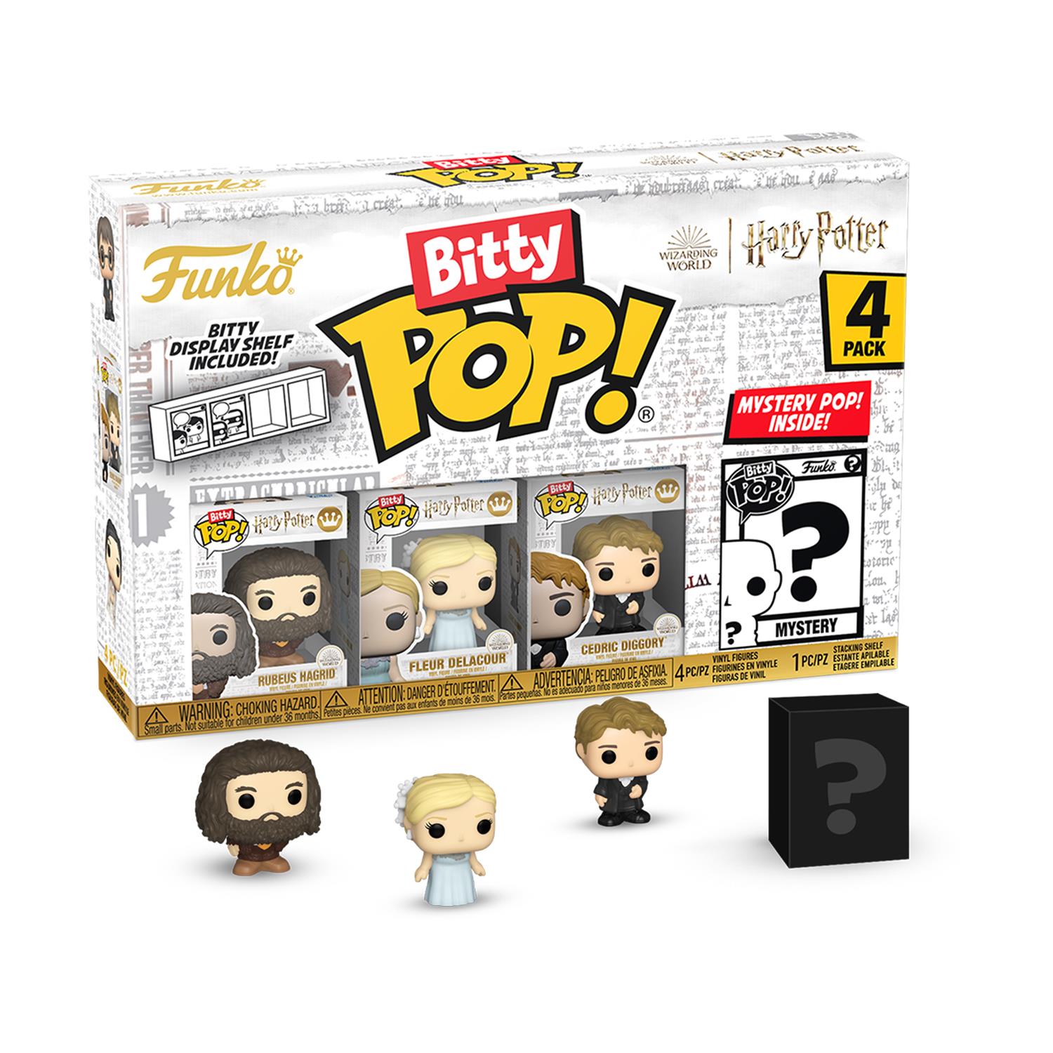 0121215.jpeg Funko Bitty Pop! 4-Pack: Harry Potter Goblet of Fire - Rubeus Hagrid, Fleur Delacour, Cedric Diggory, Mystery Pop! Vinyl Figures