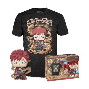 Funko Pop! & Tee (Adult): Naruto - Gaara (Glows in the Dark) Vinyl Figure and T-Shirt (L)