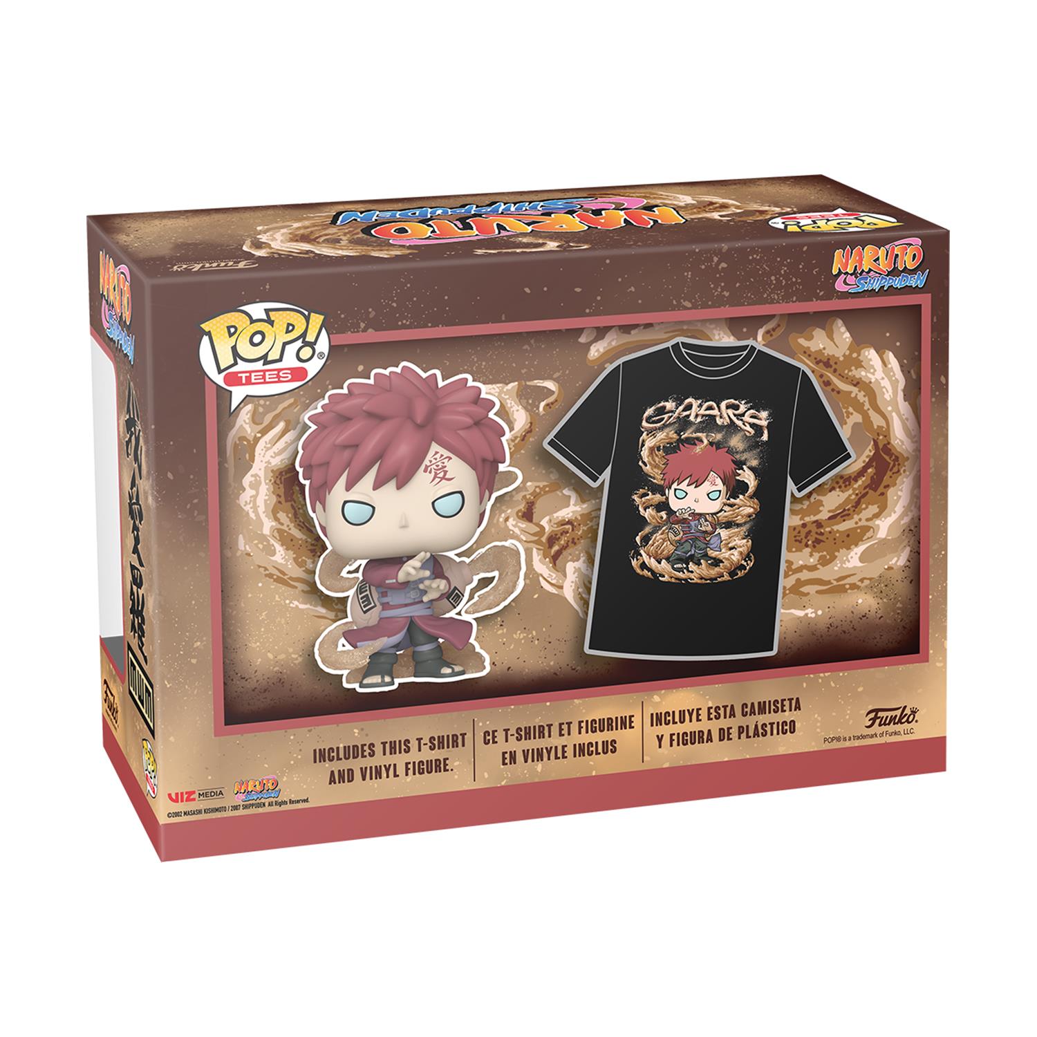 0124374.jpeg Funko Pop! & Tee (Adult): Naruto - Gaara (Glows in the Dark) Vinyl Figure and T-Shirt (M)