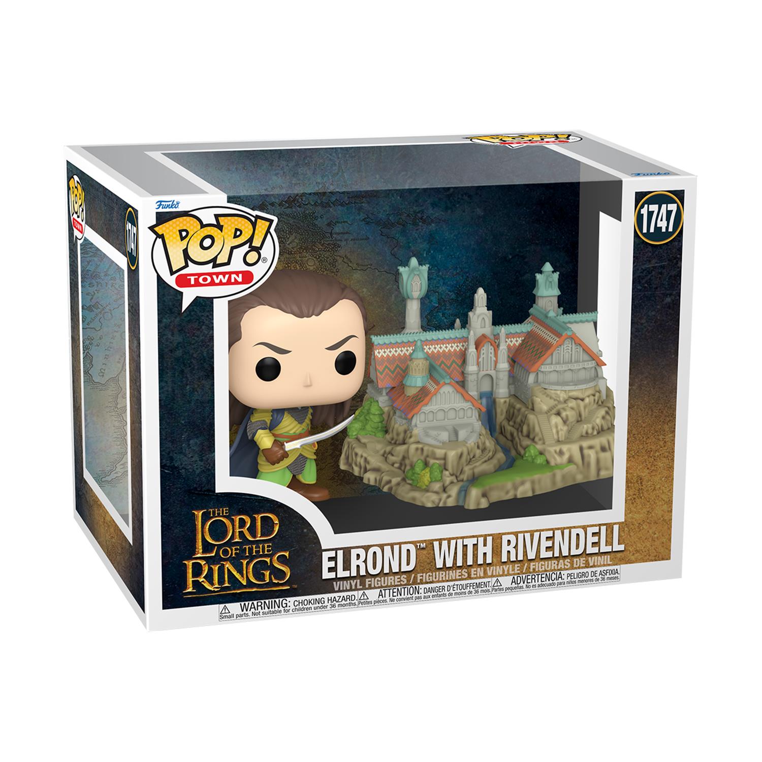 0126103.jpeg Funko Pop! Town: The Lord of the Rings - Elrond with Rivendell #1747 Vinyl Figures