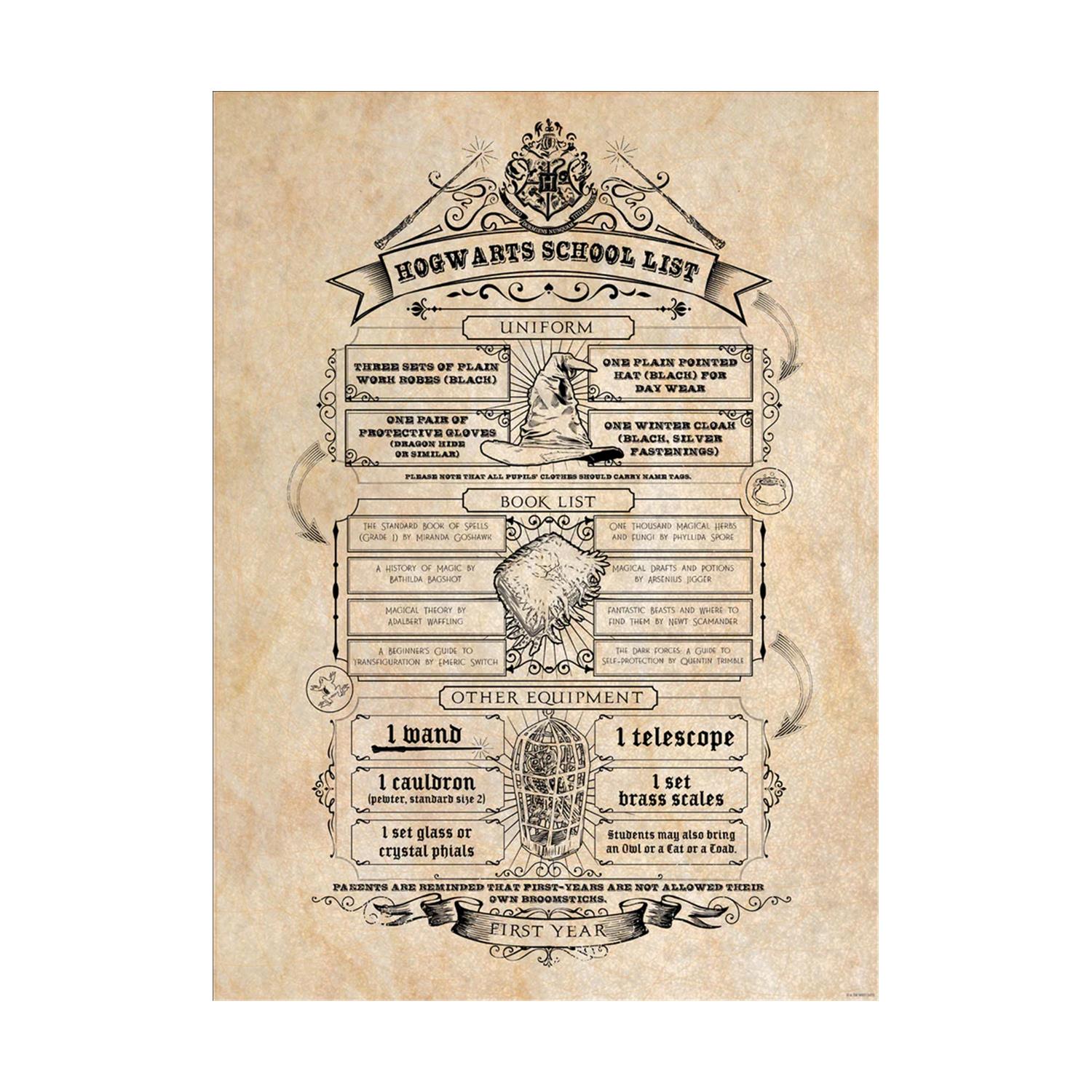 0129712.jpeg Pyramid: Harry Potter (Map And School List) Boxed Posters (52x38cm) (PPB35442)