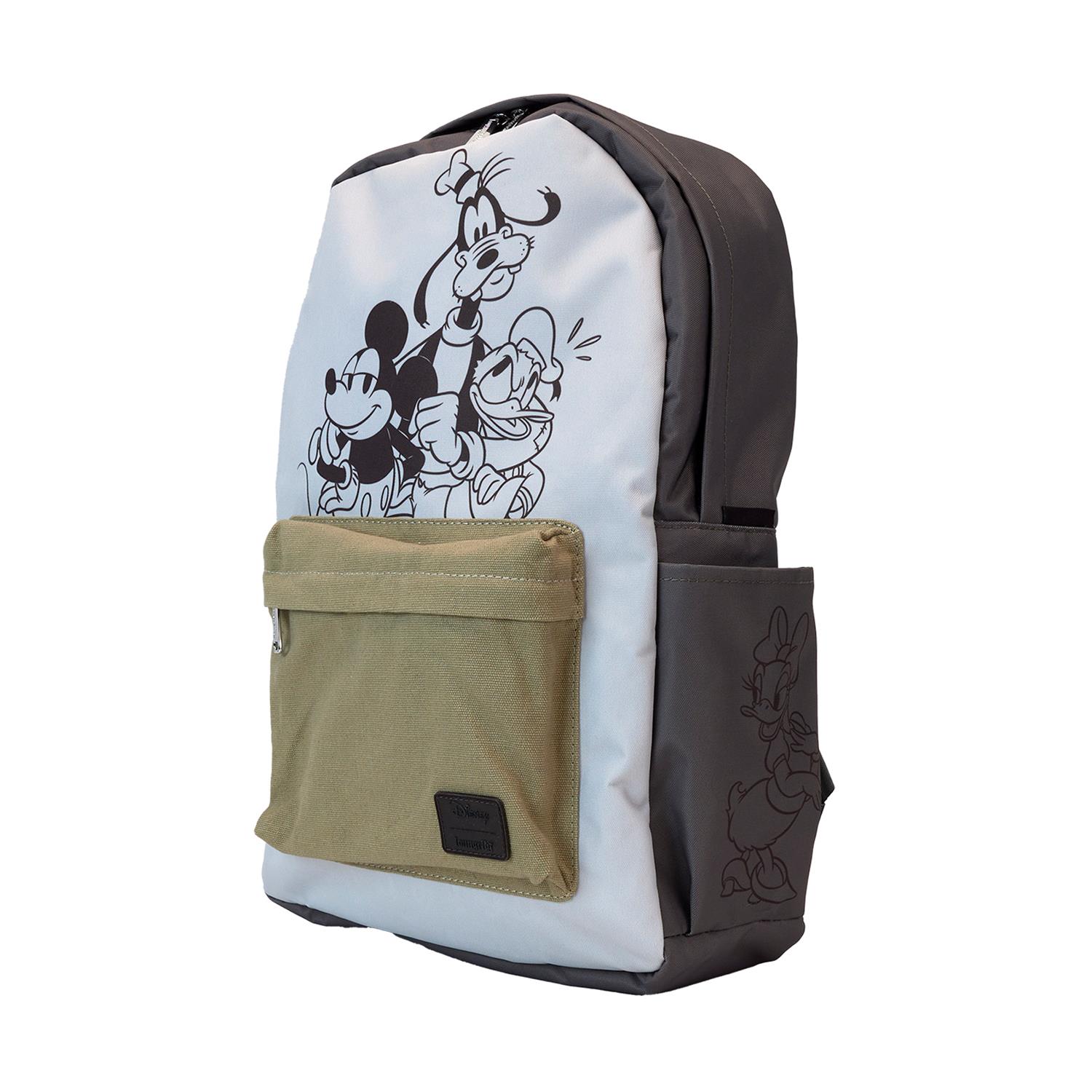 0137142.jpeg Loungefly Disney: Mickey And Friends Canvas & Nylon Full-Size Backpack (WDBK3904)