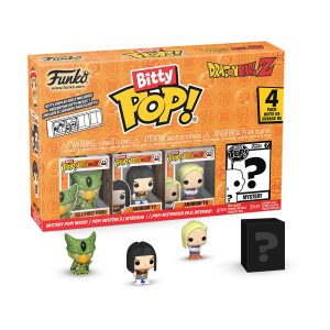 Funko Bitty Pop! 4-Pack: Dragon Ball Z- Cell (First Form), Android 17, Android 18, Mystery Pop! Vinyl Figures