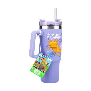 Paladone: Minecraft - Purple 900ml Multiway Travel Cup Straw (PP14948MCF)