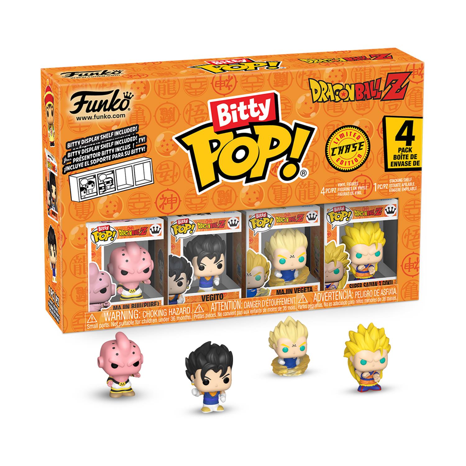 0139780.jpeg Funko Bitty Pop! 4-Pack: Dragon Ball Z - Majin Buu (Pure), Vegito, Majin Vegeta, Mystery Pop! Vinyl Figures