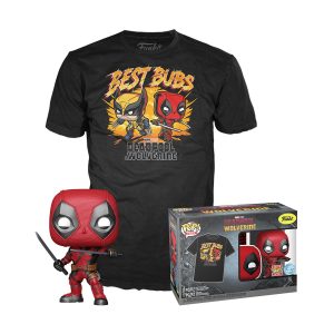 Funko Pop! & Tees (Adult): Deadpool & Wolverine - Deadpool & Wolverine Best Bubs Bobble-Head (S)