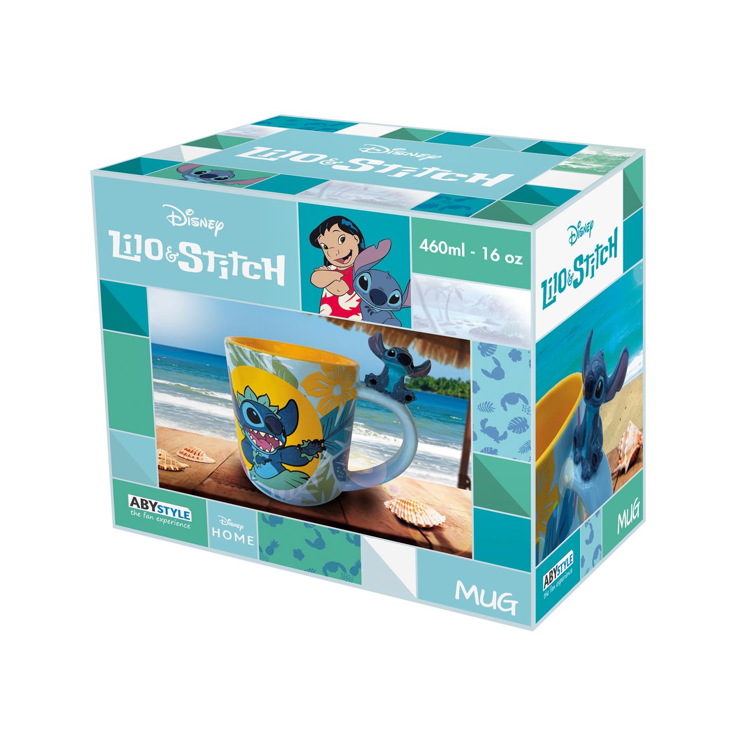 0141836.jpeg Abysse Disney: Lilo & Stitch - Hawaiian Stitch 3D Handle Mug (ABYMUGA469)