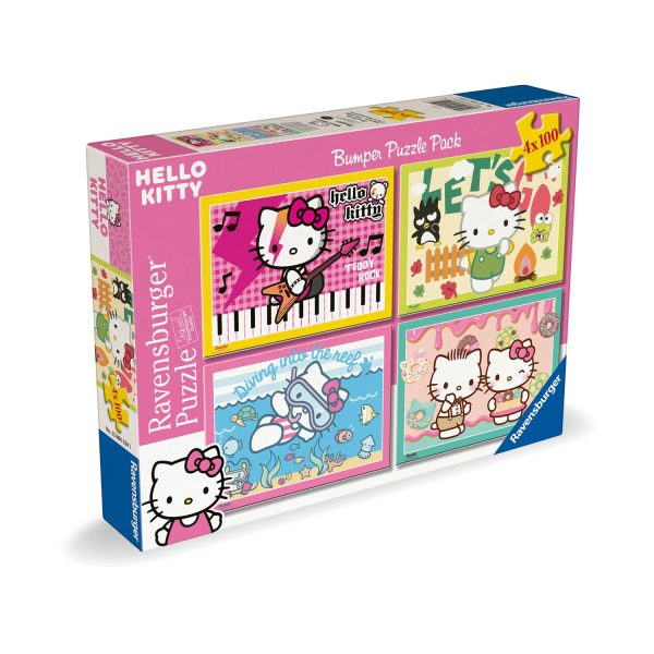 Ravensburger Puzzle: Hello Kitty - Let's Go, Hello Kitty! (4x100 pcs) (12004159)