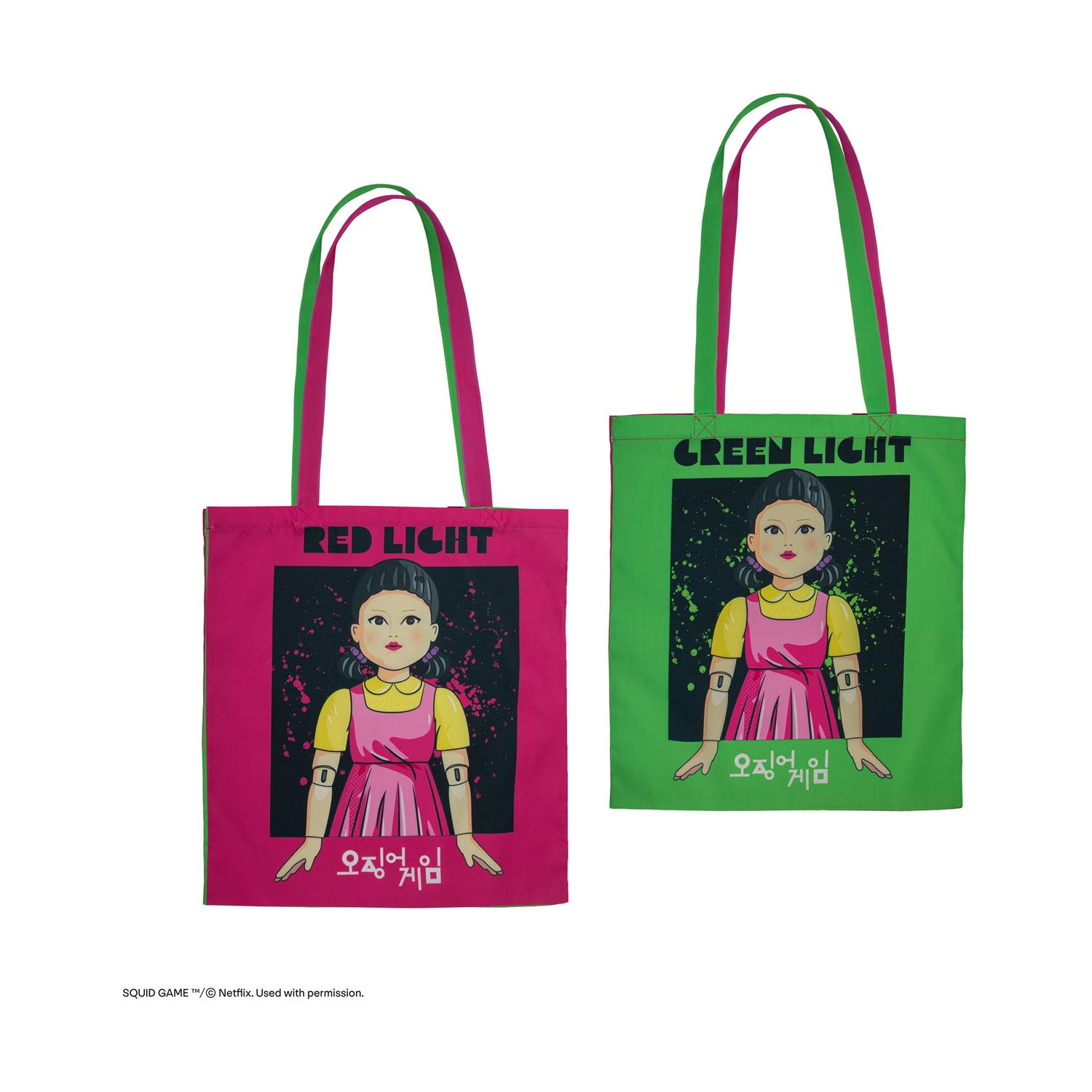 0147910.jpeg Cinereplicas TV Series: Netflix Squid Game - Red Light, Green Light Polyester Tote Bag (CR2344)
