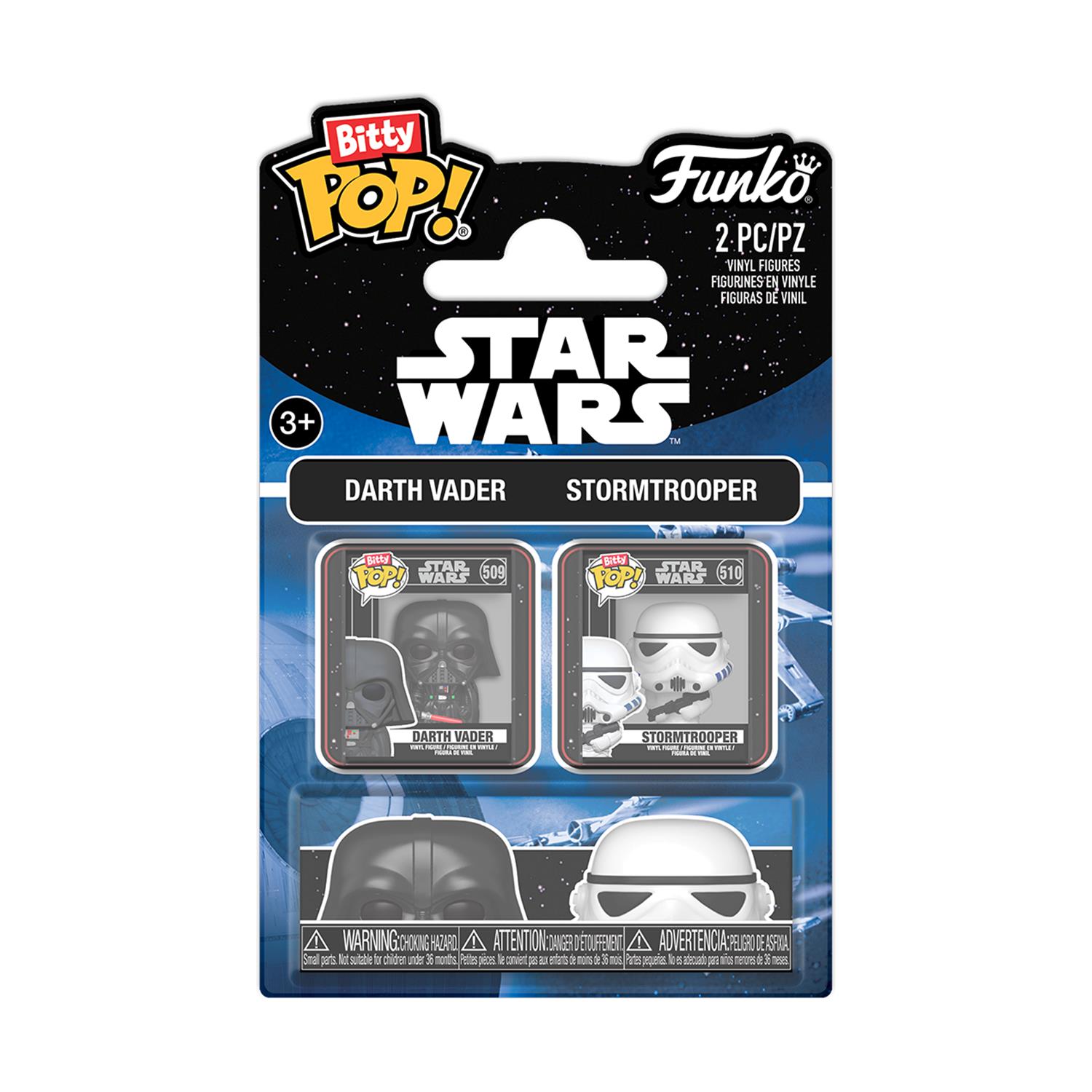 0162298.jpeg Funko Bitty Pop! 2-pack Disney: Star Wars - Darth Vader & Stormtrooper Vinyl Figures