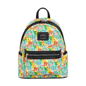 Loungefly Pokemon: Pikachu And Starters Aop Mini Backpack (PMBK0331)