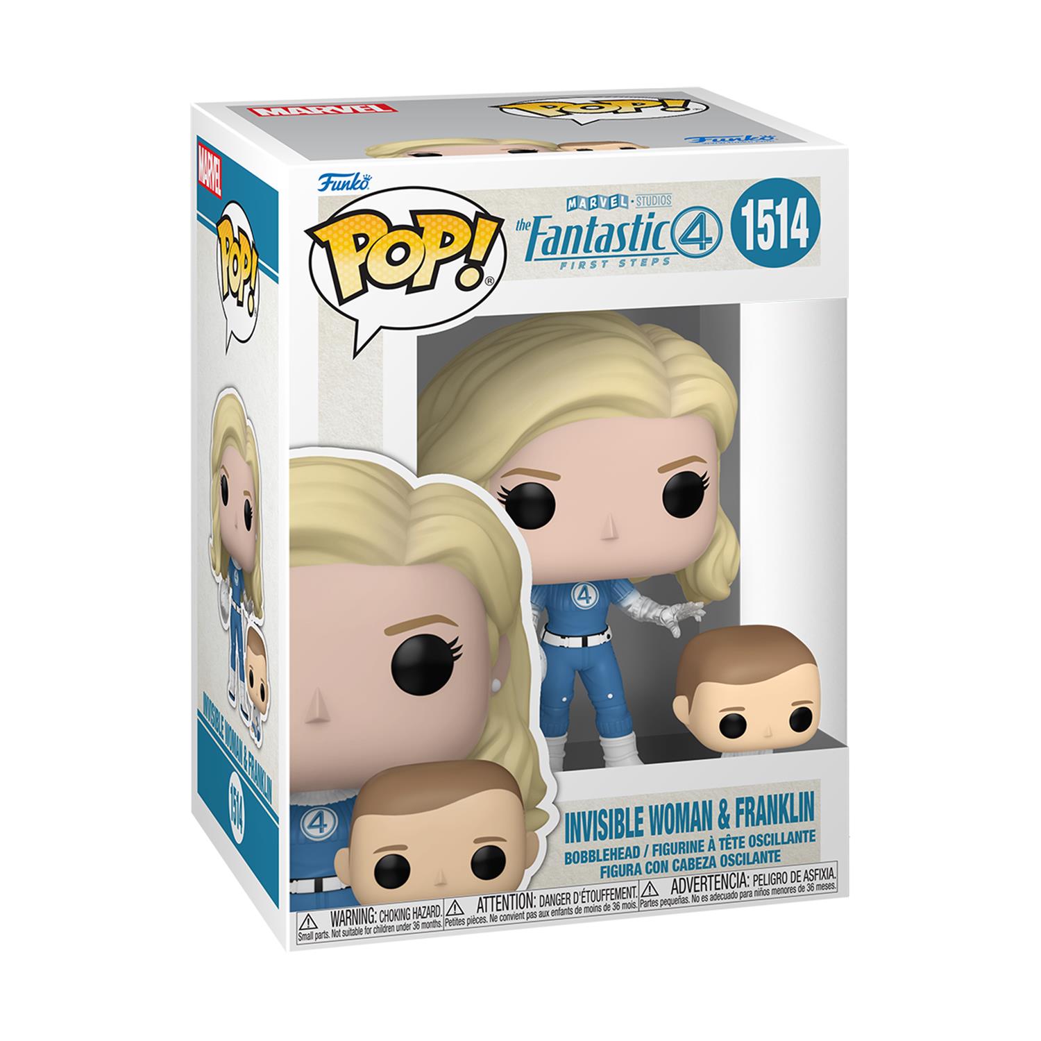 0167566-1-1.jpeg Funko Pop! Marvel: The Fantastic 4 First Steps - Invisible Woman & Franklin #1514 Bobble-Head Vinyl Figures