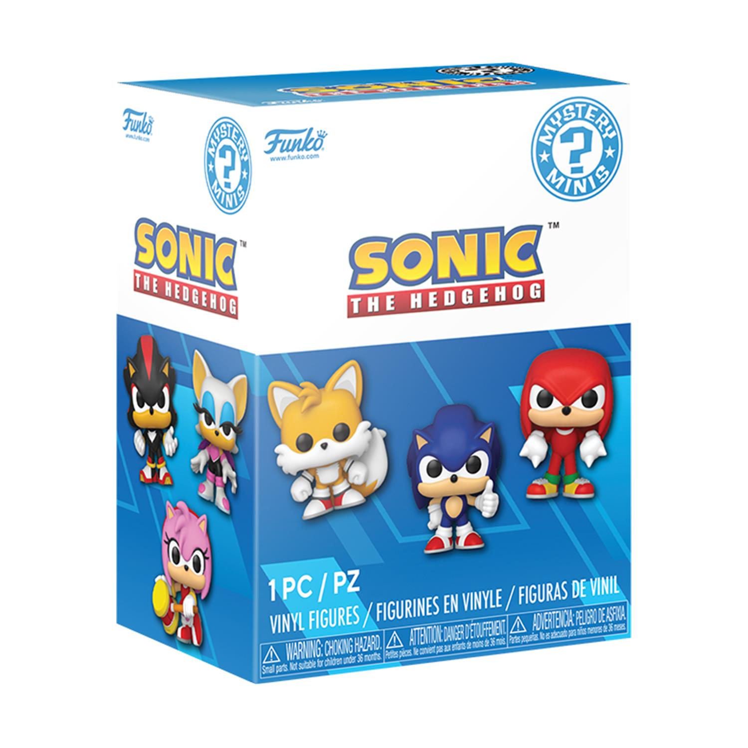 0182590.jpeg Funko Mystery Minis: Sonic The Hedgehog - Sonic, Tails, Amy, Knuckles, Shadow, Metal Sonic, Dr. Eggman, Silver, Rouge, Treasure Hunter Knuckles, Silver (Glows), Super Sonic (Glows) (Blind Box/Random) Vinyl Figures