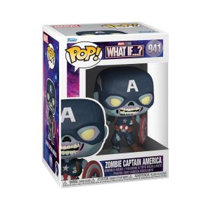 Funko POP! Marvel: What If...? - Zombie Captain America #941 Bobble-Head Vinyl Figure