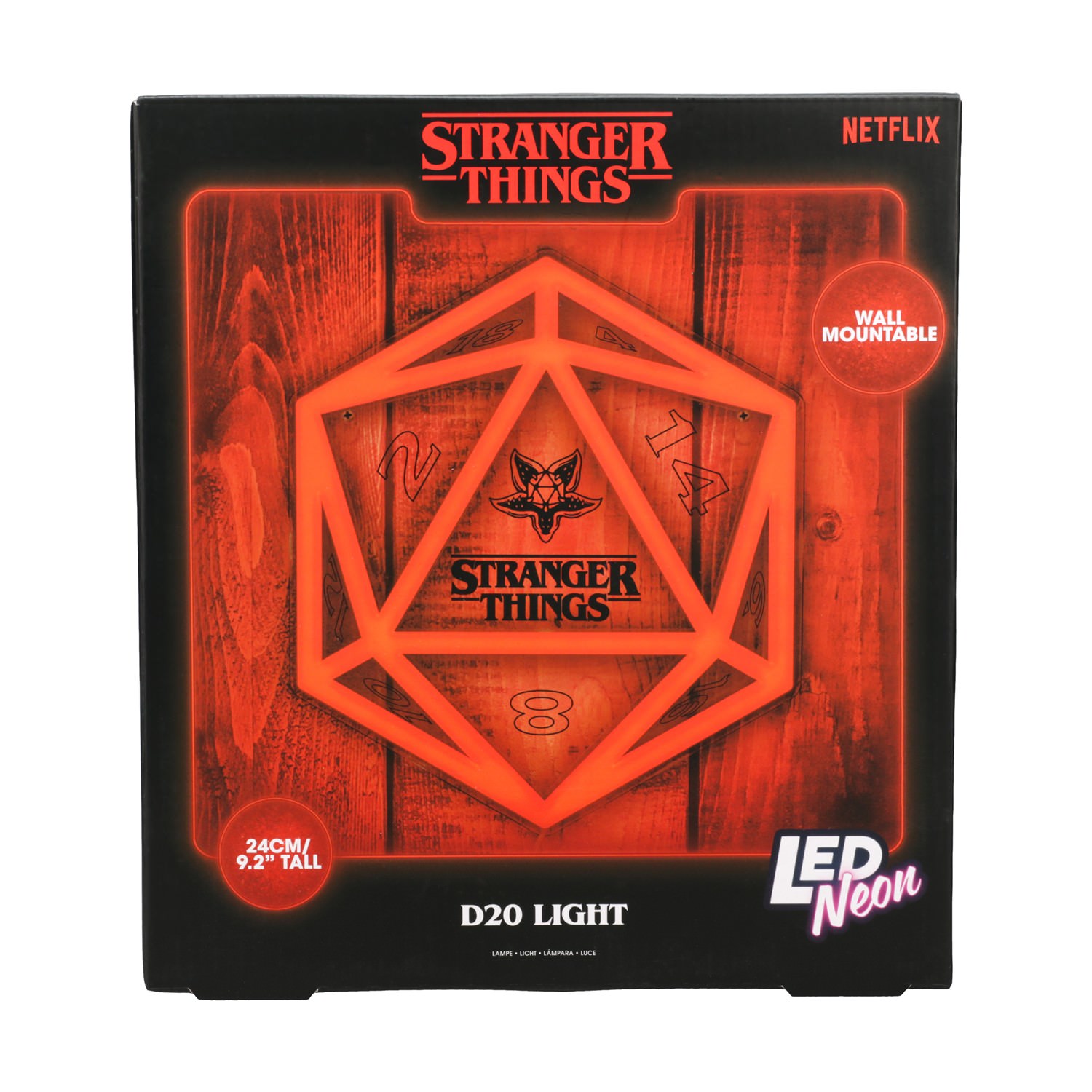 0192481.jpeg Paladone: Stranger Things 5 - D20 Wall Mountable LED Neon Light (PP14622STVN)