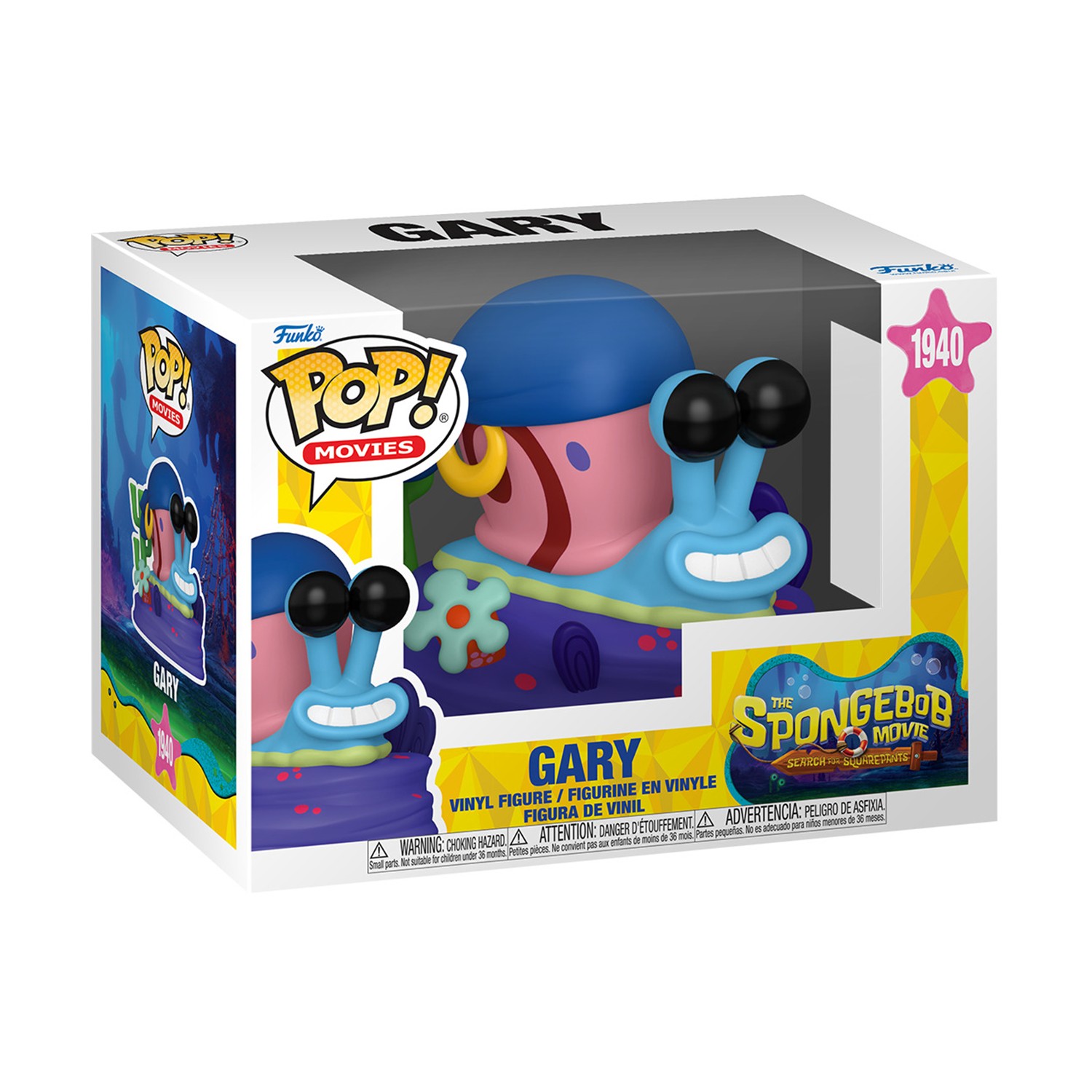 0195089.jpeg Funko Pop! Movies: The SpongeBob Movie: Search for SquarePants - Gary (Pirate) #1940 Vinyl Figure