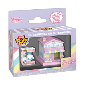 Funko Bitty Pop! Towns: Hello Kitty and Friends - Chef Cinnamoroll With Café Cinnamoroll Vinyl Figures