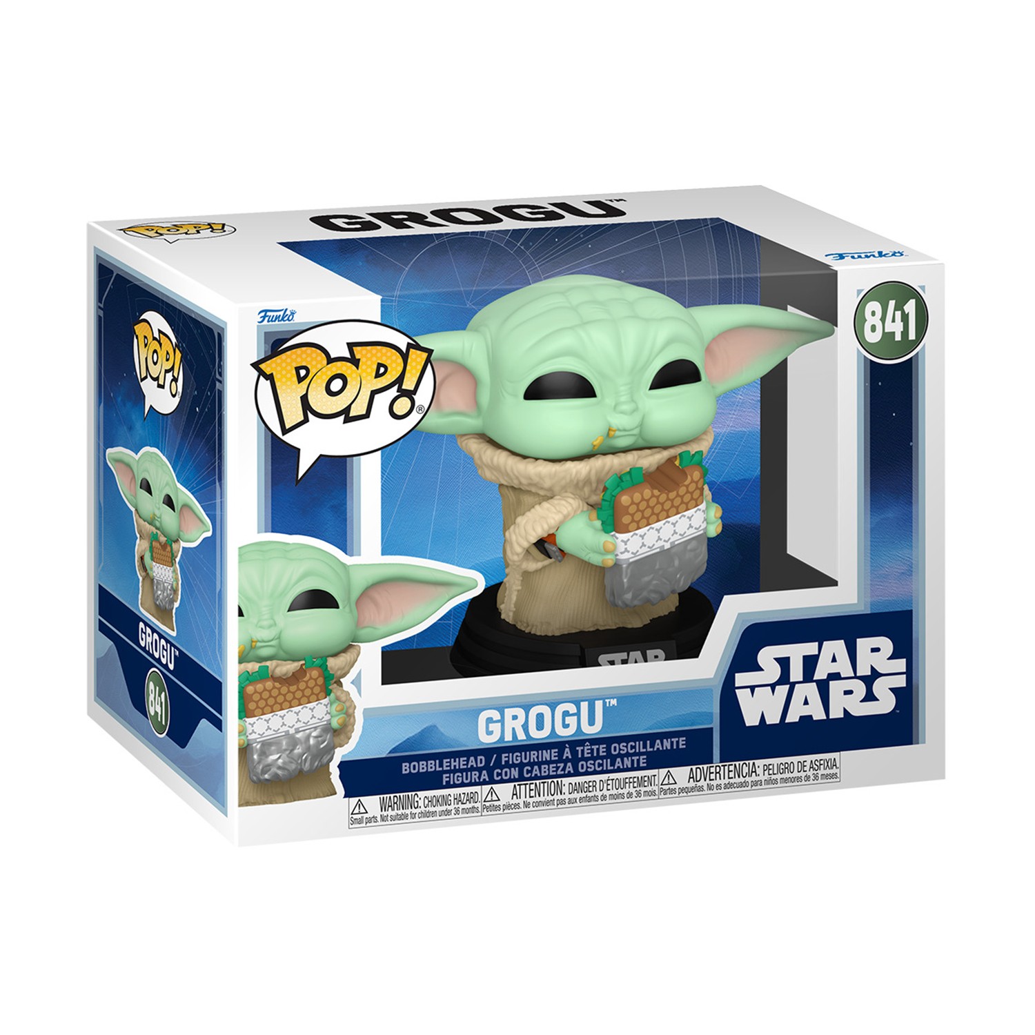0225482.jpeg Funko Pop!: Star Wars - Grogu (With Food) #841 Bobble-Head Vinyl Figure