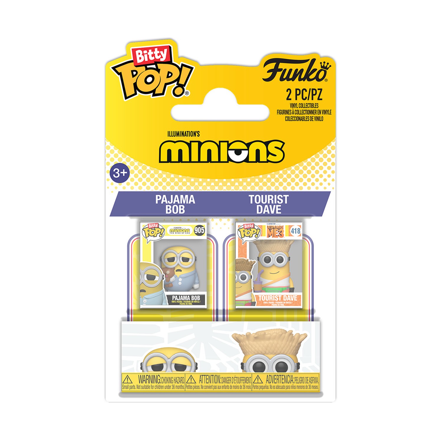 0226774.jpeg Funko Bitty Pop! 2-Pack: Minions - Pajama Bob &Amp; Tourist Dave Vinyl Figures