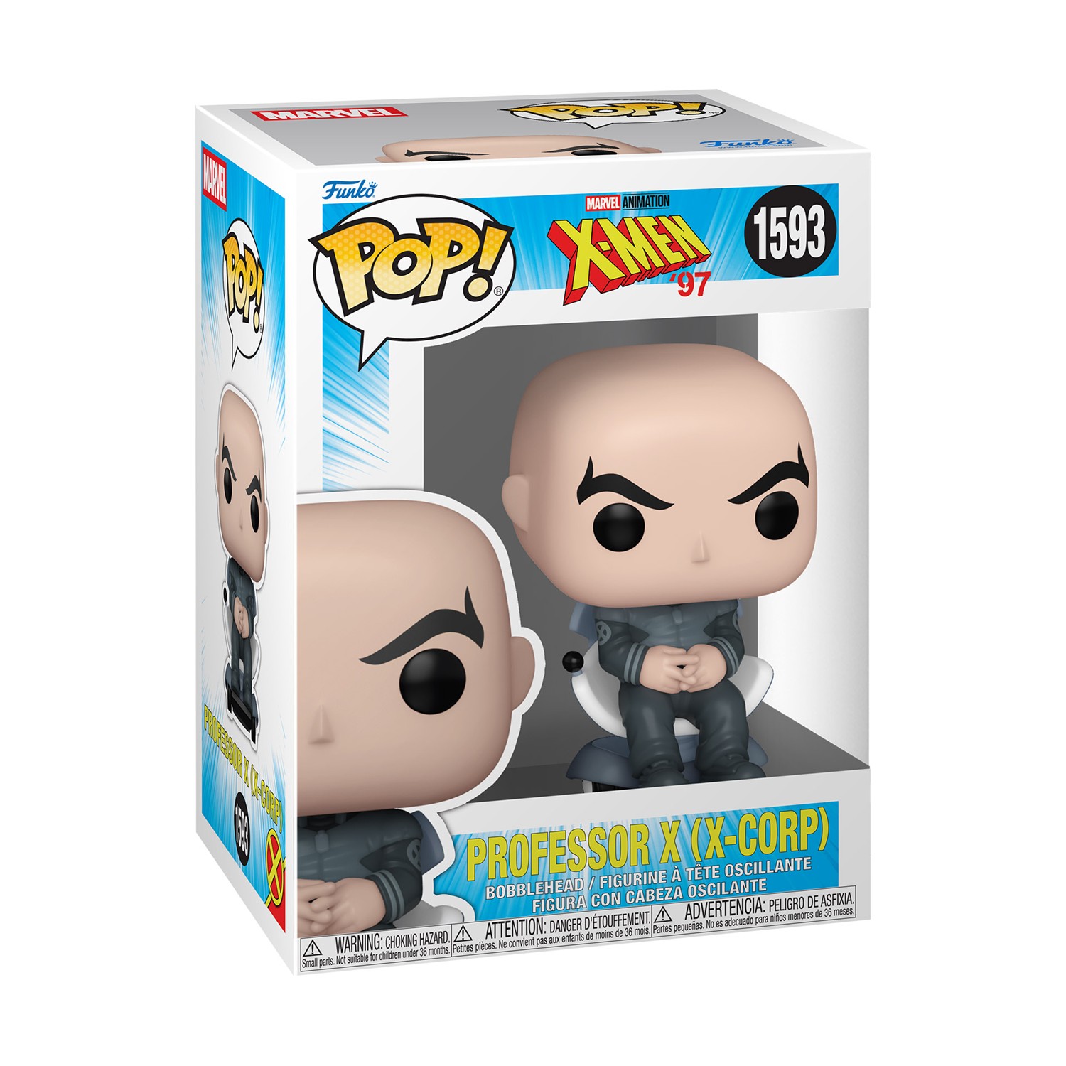 0226827.jpeg Funko Pop! Marvel: X-Men '97 - Professor X (X-Corp) #1593 Bobble-Head Vinyl Figure
