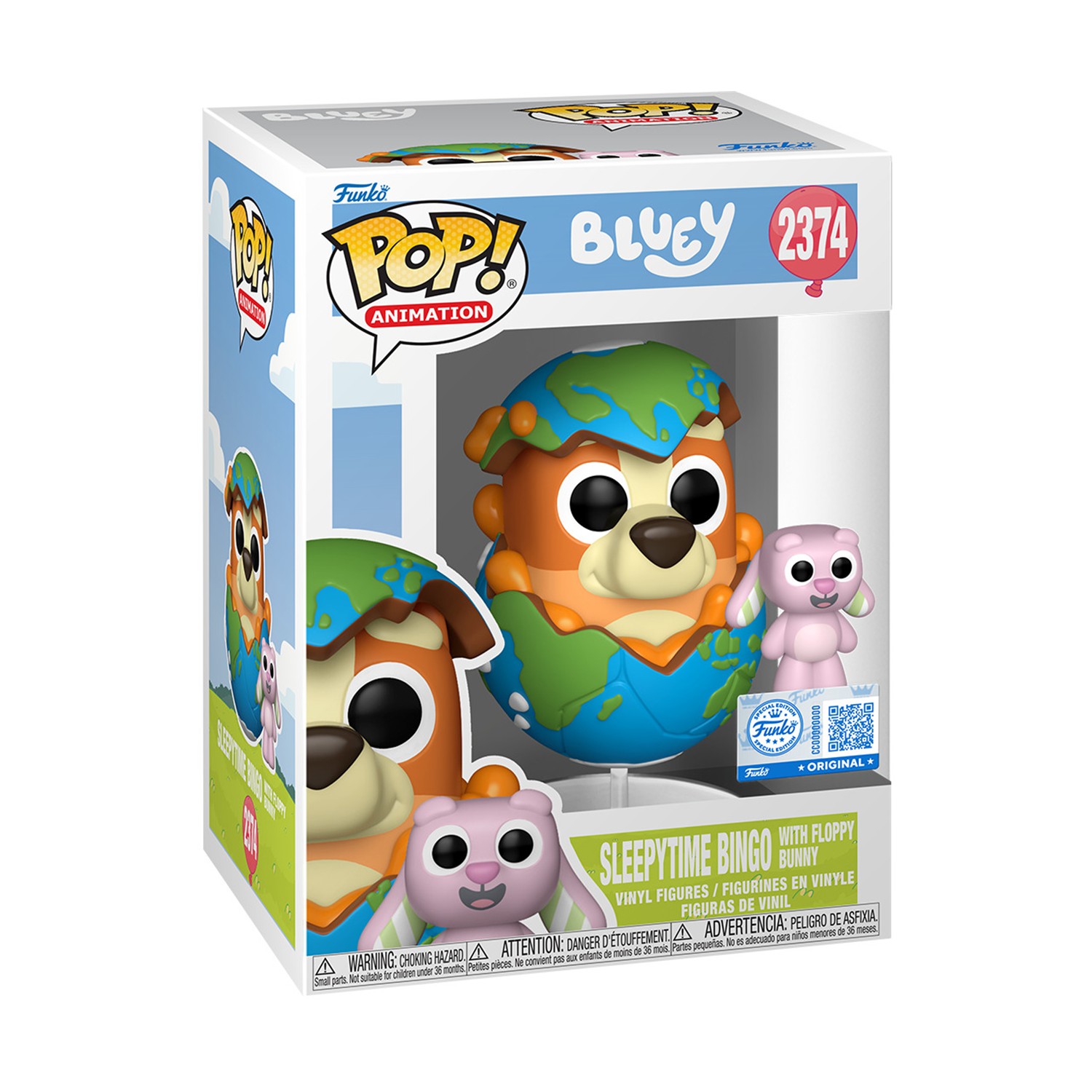 0228061.jpeg Funko Pop! Animation: Bluey - Sleepy Time Bingo With Floppy Bunny #2374 Vinyl Figure