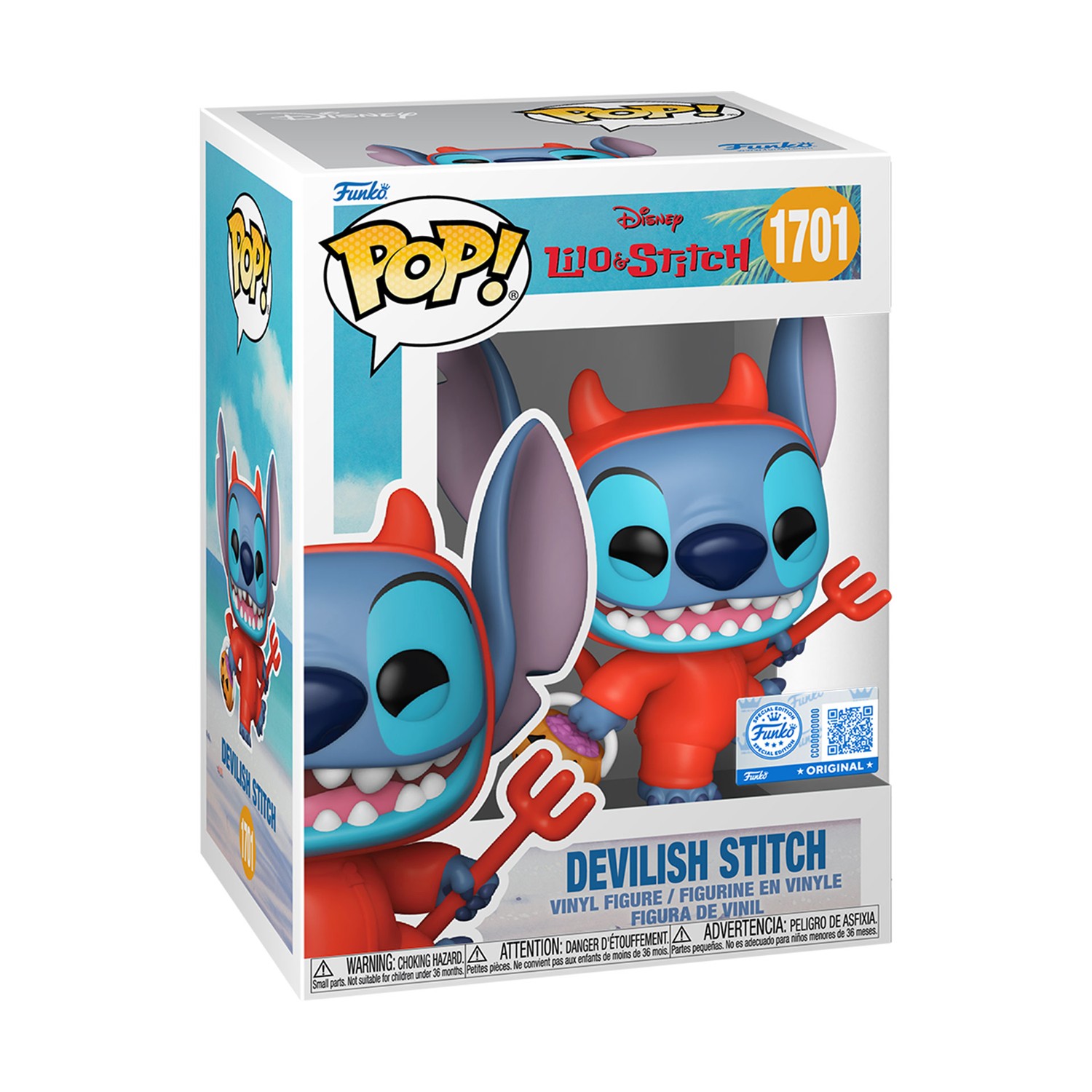 0229812.jpeg Funko Pop! Disney: Lilo and Stitch - Stitch as Devil* (Special Edition) #1701 Vinyl Figure