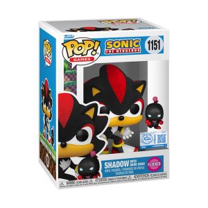 Funko Pop! Games: Sonic the Hedgehog - Shadow With Dark Chao (Flocked) (Special Edition) #1151 Vinyl Figure