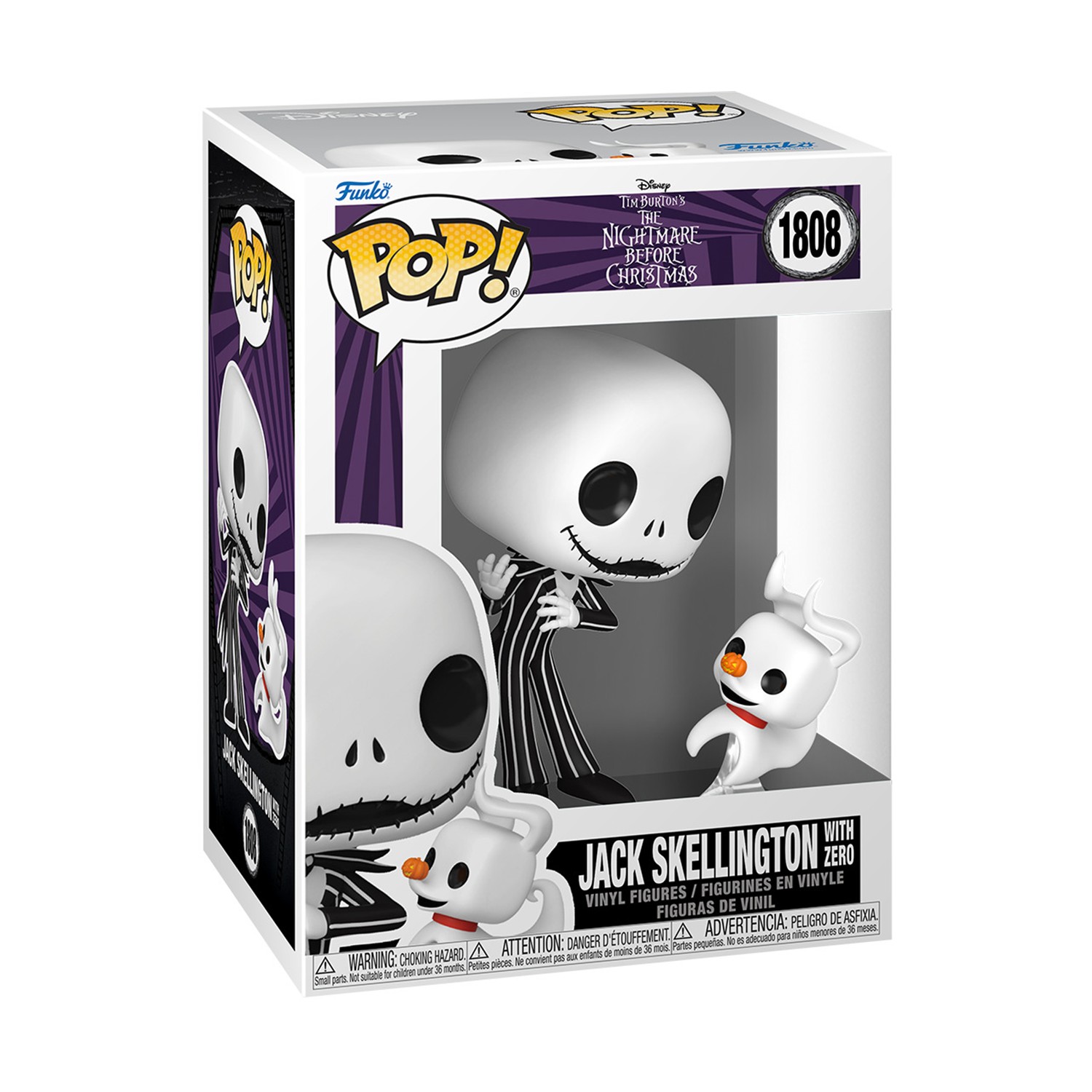 Funko Pop! Disney: The Nightmare Before Christmas - Jack Skellington With Zero #1808 Vinyl Figures